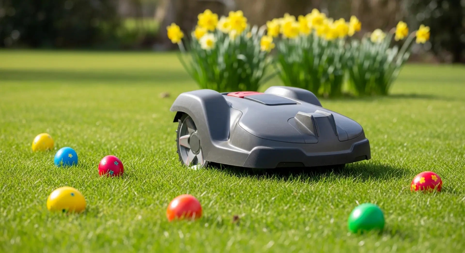 Ostersamstag Rasen mähen