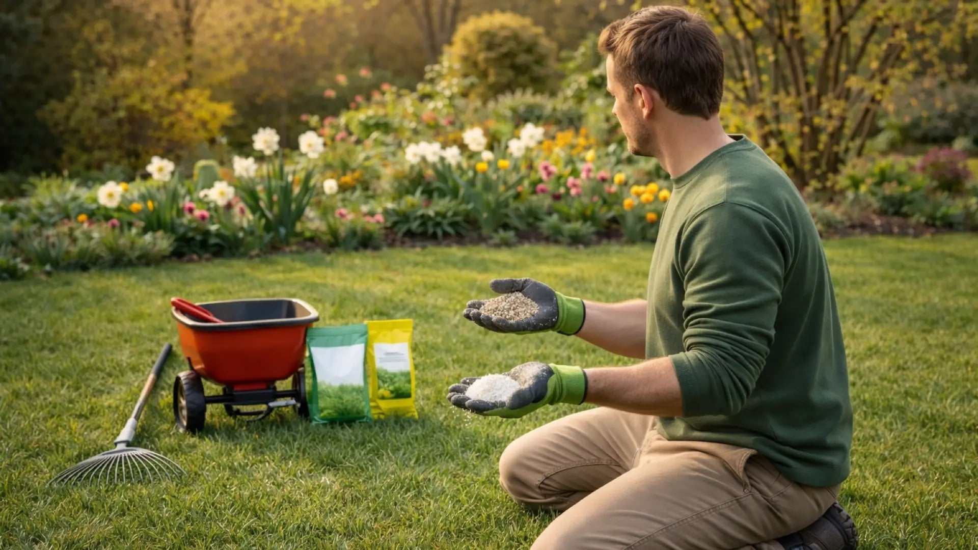 Rasen im Frühjahr kalken oder düngen? Was ist zuerst sinnvoll?