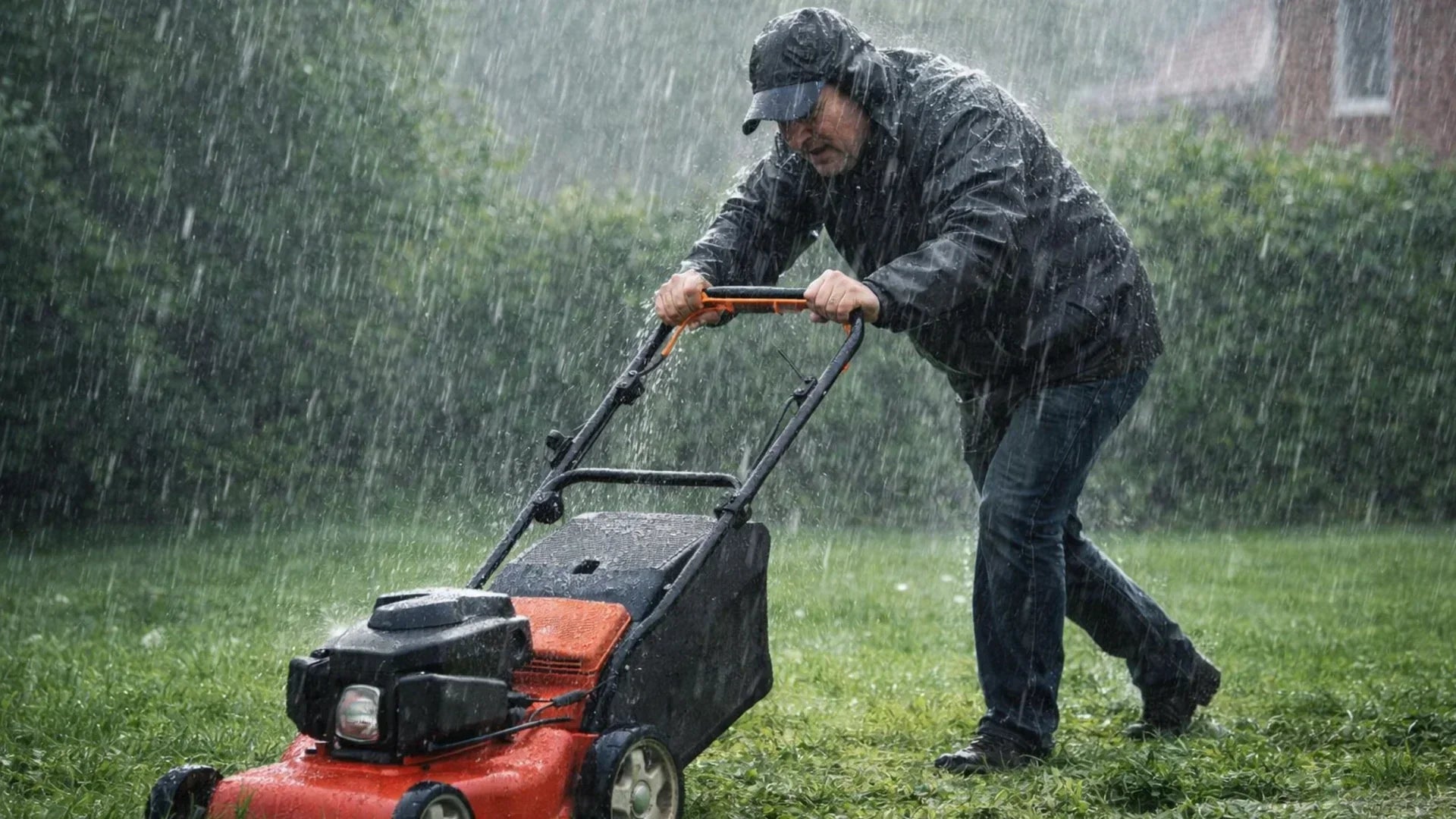 Kann man bei Regen Rasen mähen?