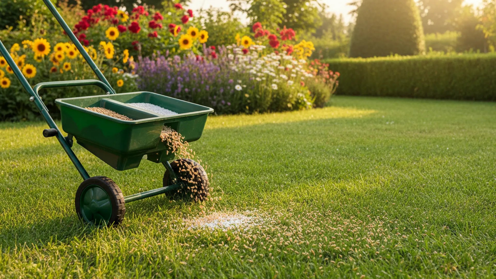 Rasen säen und düngen gleichzeitig? Die richtige Reihenfolge