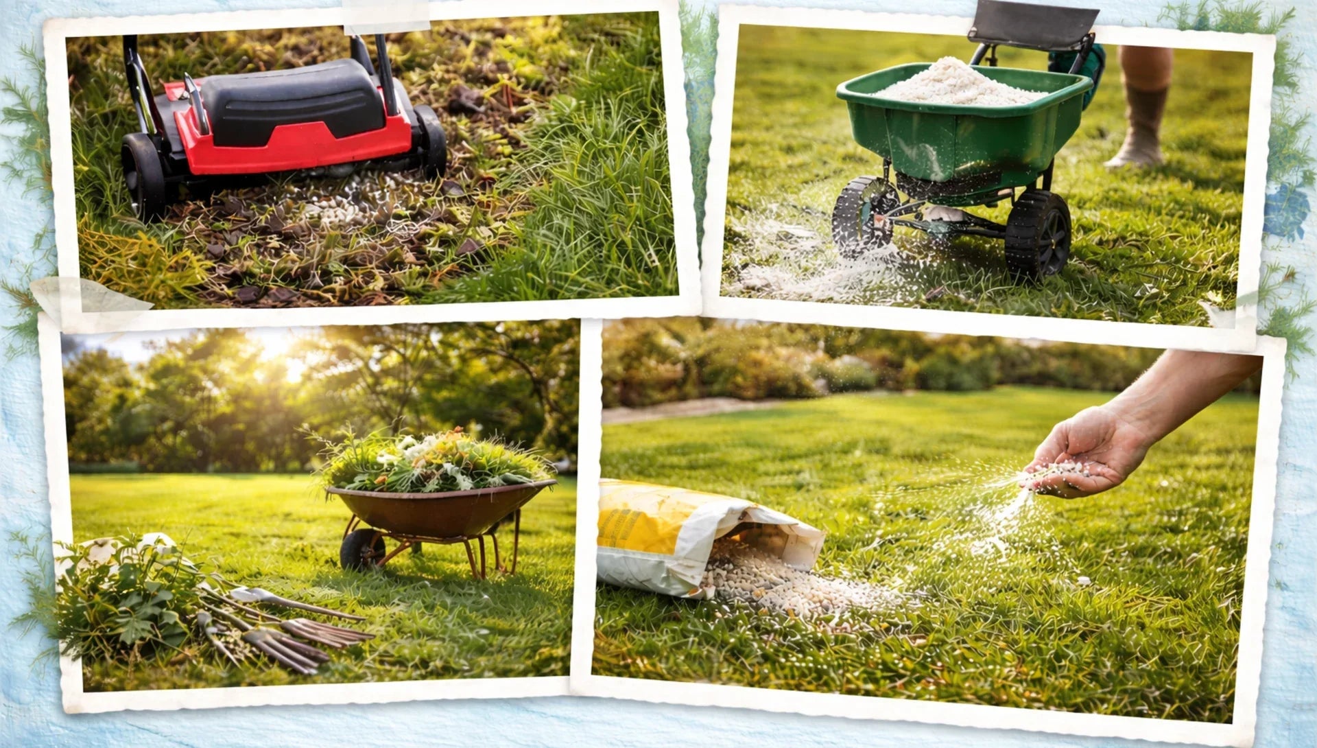 Rasen vertikutieren und düngen – wann, wie und in welcher Reihenfolge?