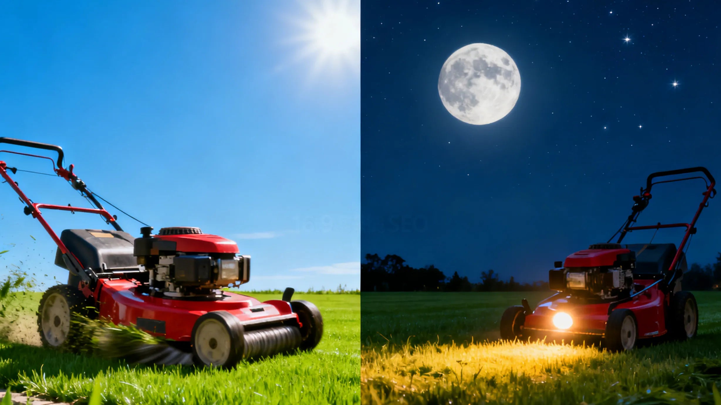 Wann sollte man den Rasen mähen, morgens oder abends