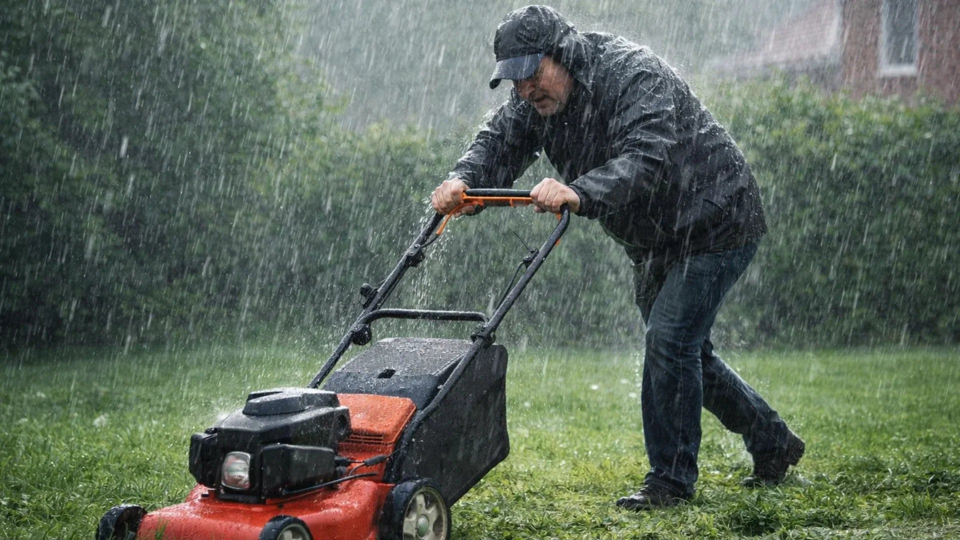 Kann man bei Regen Rasen mähen?