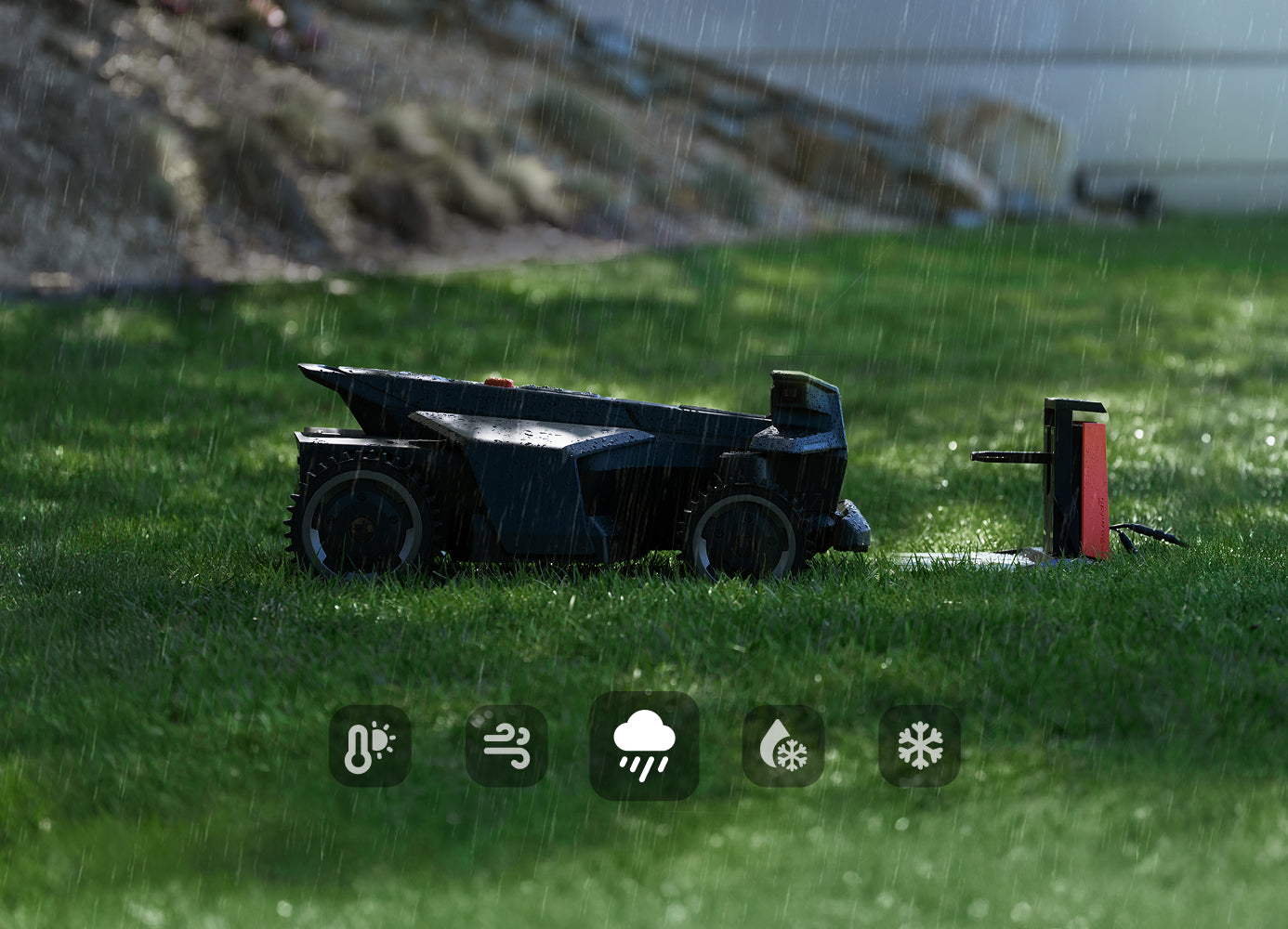 Mähroboter mit Wettervorhersage-Funktion PC