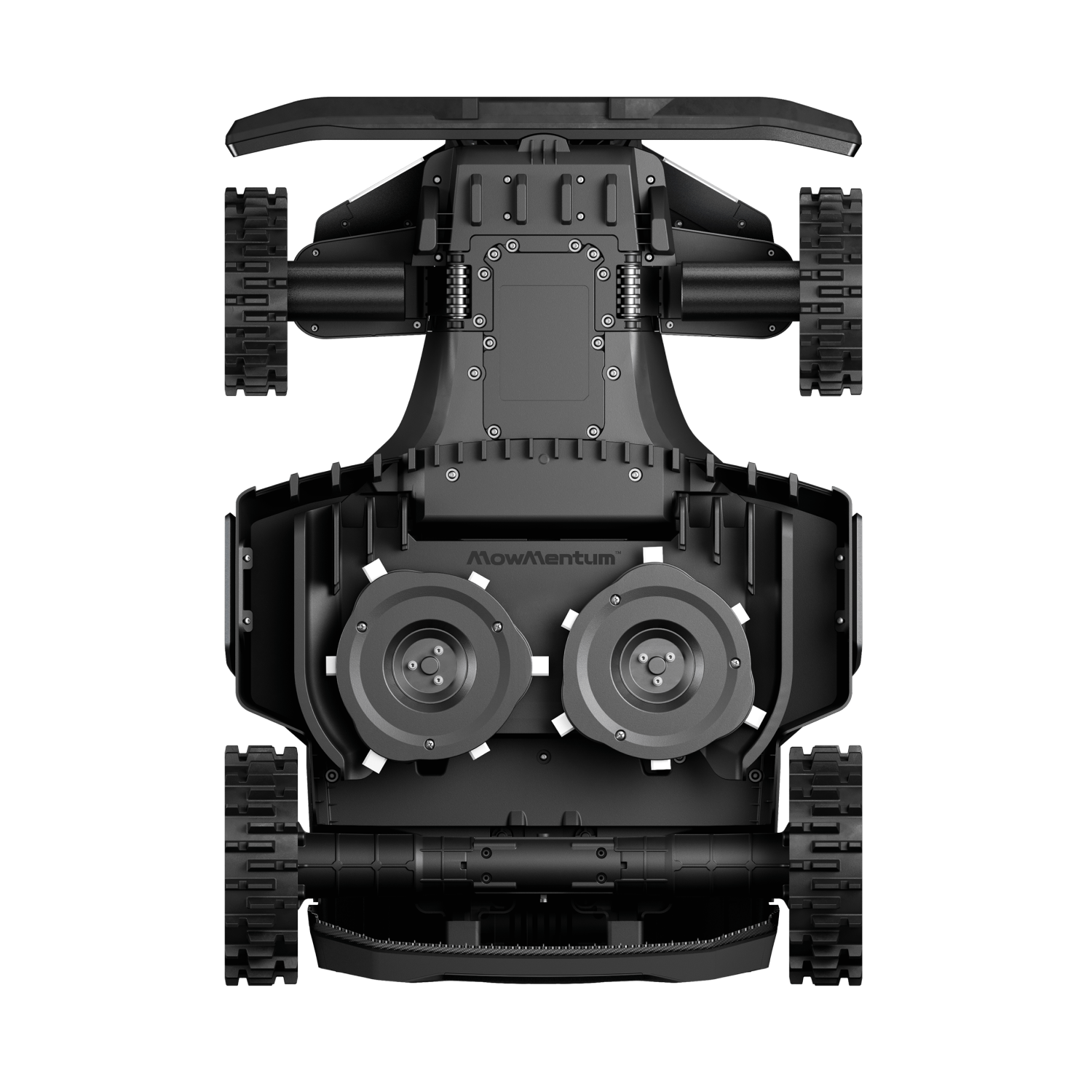 Die Unterseite des Navimow X4 Mähroboters