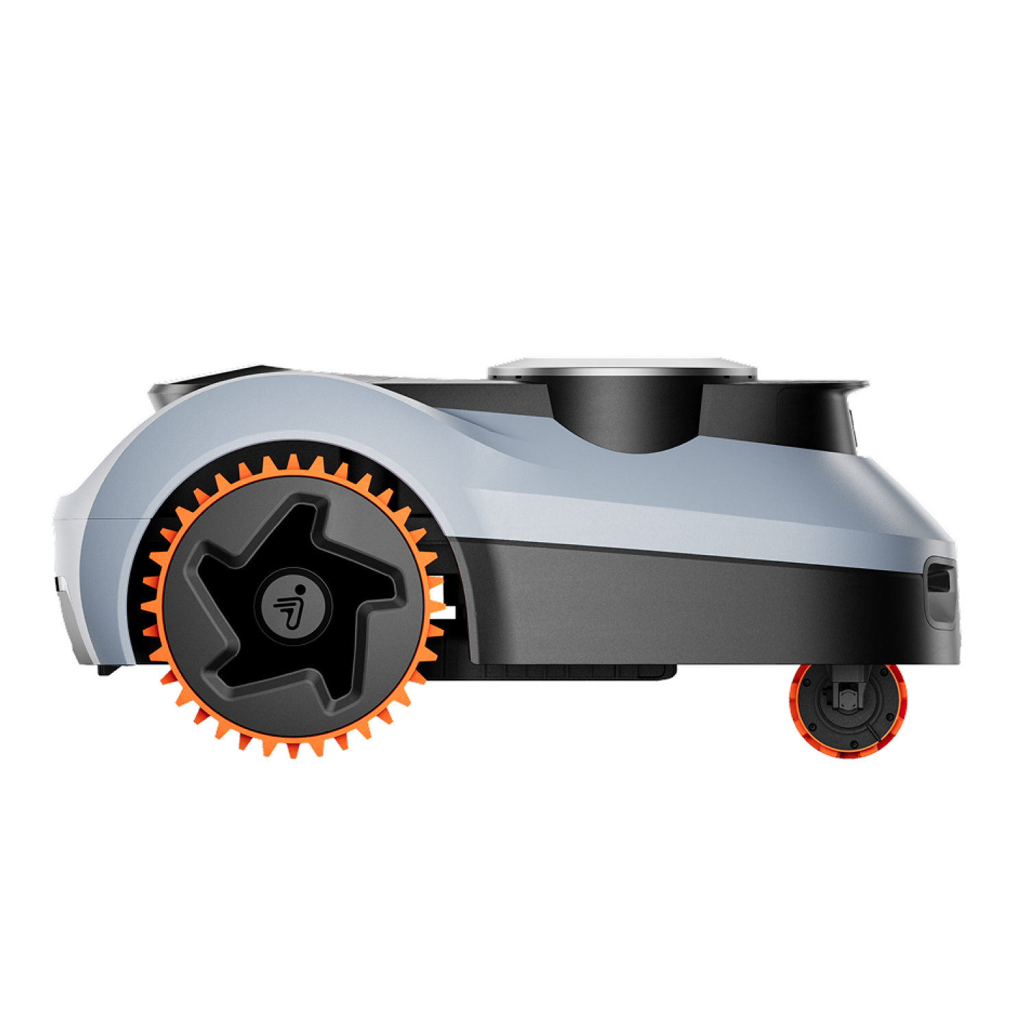 Navimow i105E Mähroboter steht auf weißem Hintergrund für den Garten.