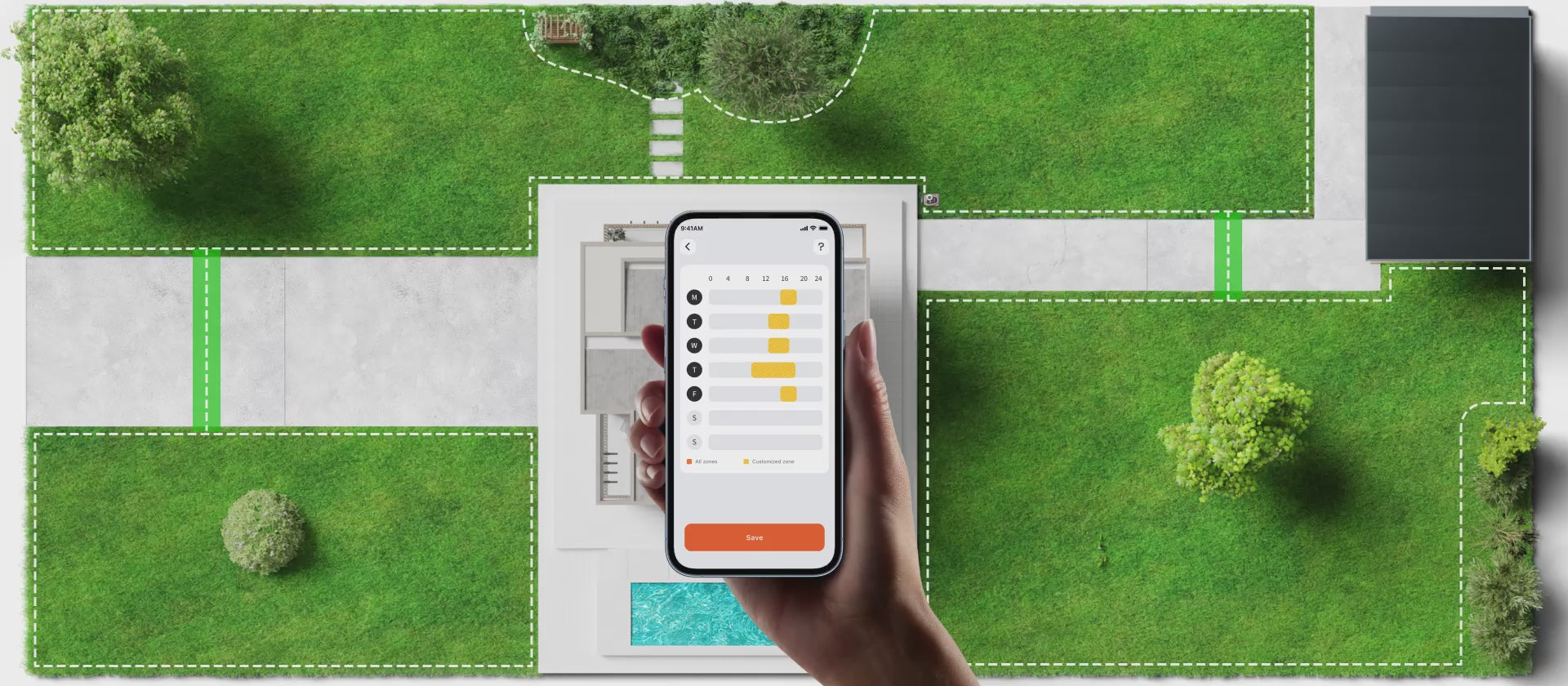 Video laden: <p>Mähpläne für mehrere Zonen einrichten<br/><br/></p>