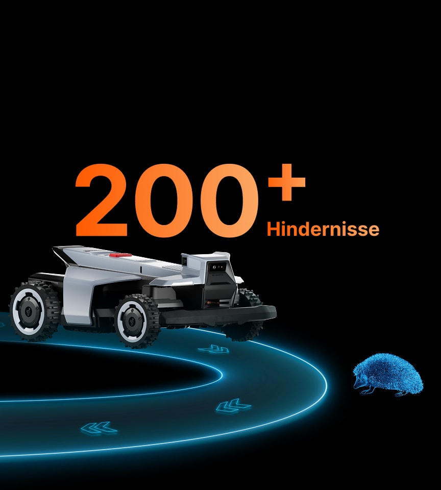 Der Navimow X4 Mähroboter erkennt über 200 Hindernisse